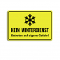 Preview: Kein Winterdienst, Betreten auf eigene Gefahr! - gelb/schwarz
